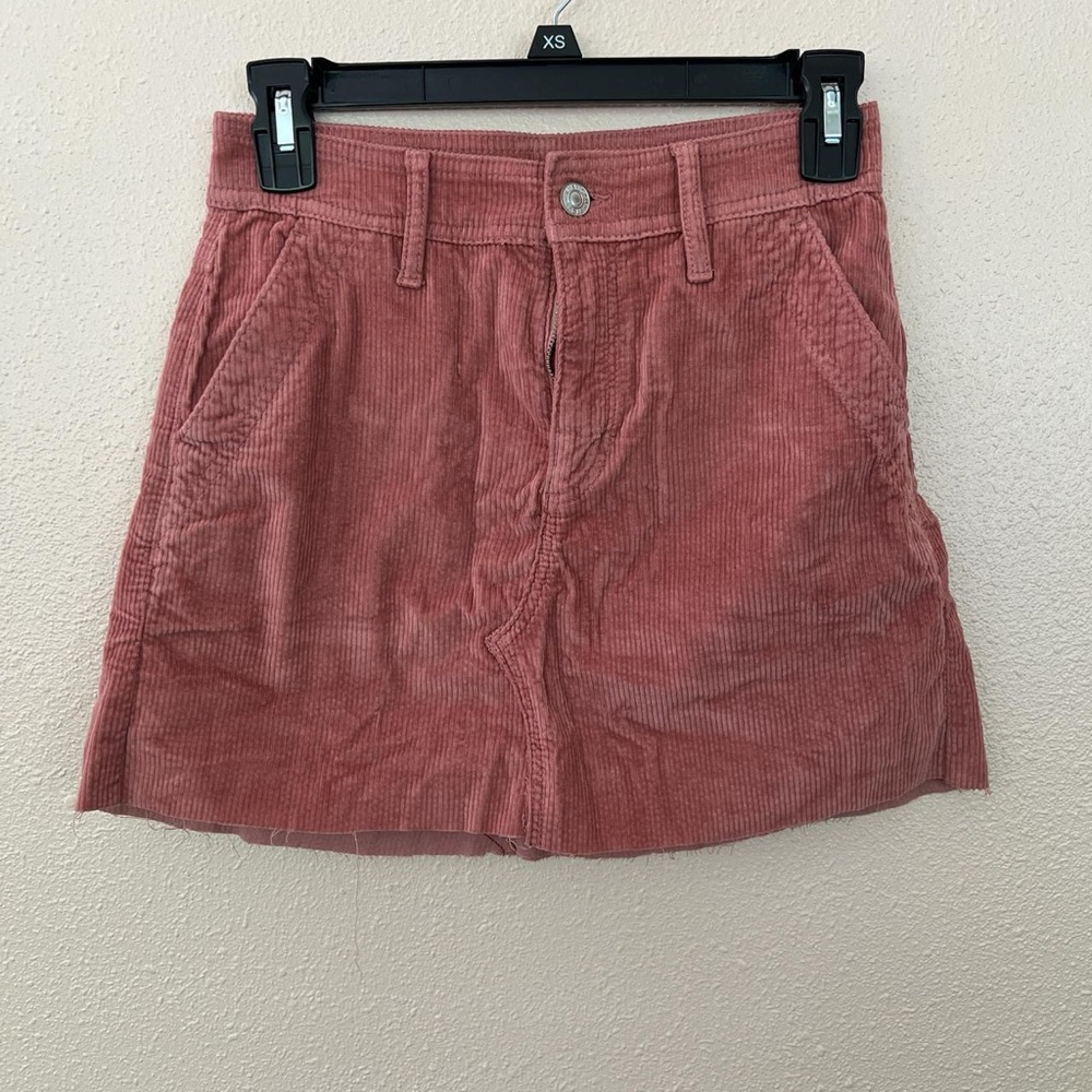 American Eagle Outfitters Dusty Rose Corduroy Skirt